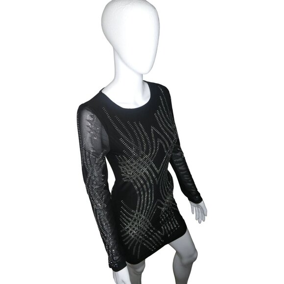 Blashe Women's Black Silver-Studded Mini Dress Size M‎ - Picture 3 of 7